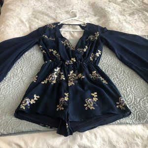 Tobi navy blue sequin romper